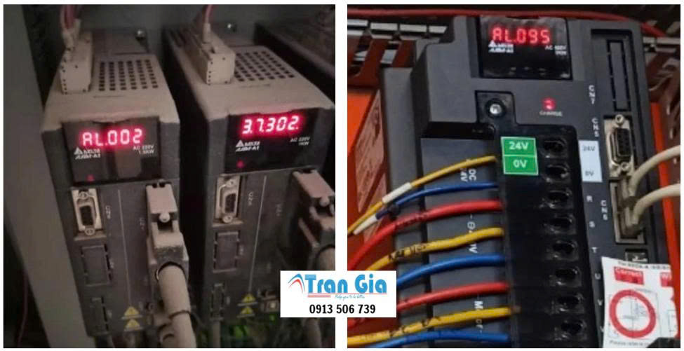 Hình ảnh servo đang trong quá trình được sửa chữa tại TRAN GIA Automation