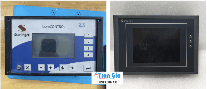 Hình ảnh sửa màn hình HMI đang trong quá trình sửa chữa tại Trần Gia Automation 