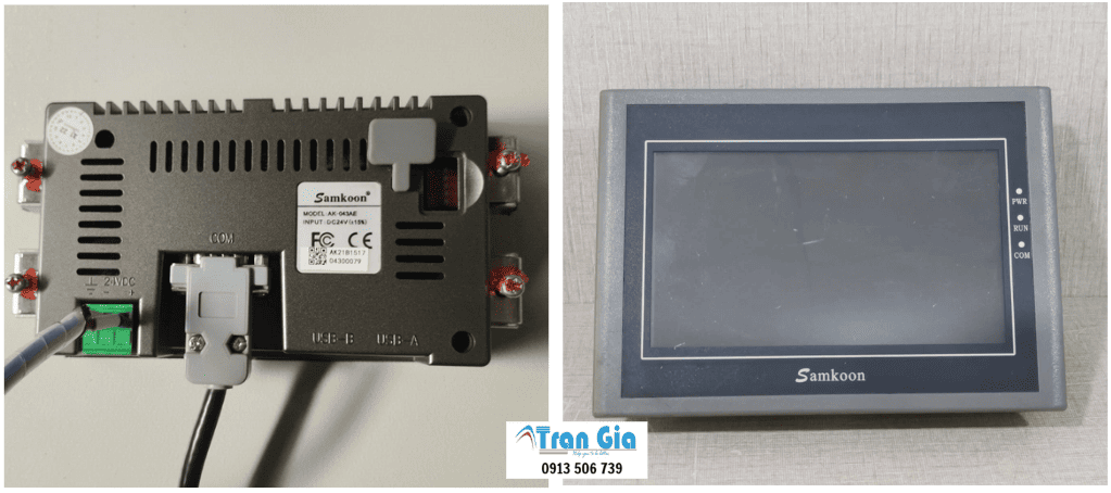 Hình ảnh sửa màn hình HMI đang trong quá trình sửa chữa tại Trần Gia Automation