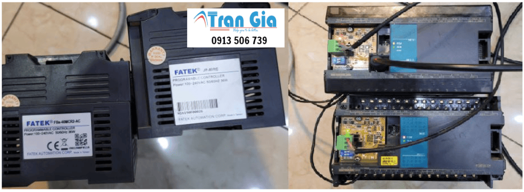 Hình ảnh sửa PLC đang trong quá trình sửa chữa tại TRAN GIA AUTOMATION