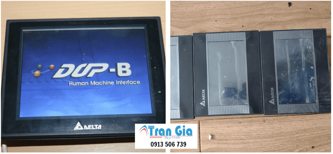 Hình ảnh sửa màn hình HMI đang trong quá trình sửa chữa tại Trần Gia Automation