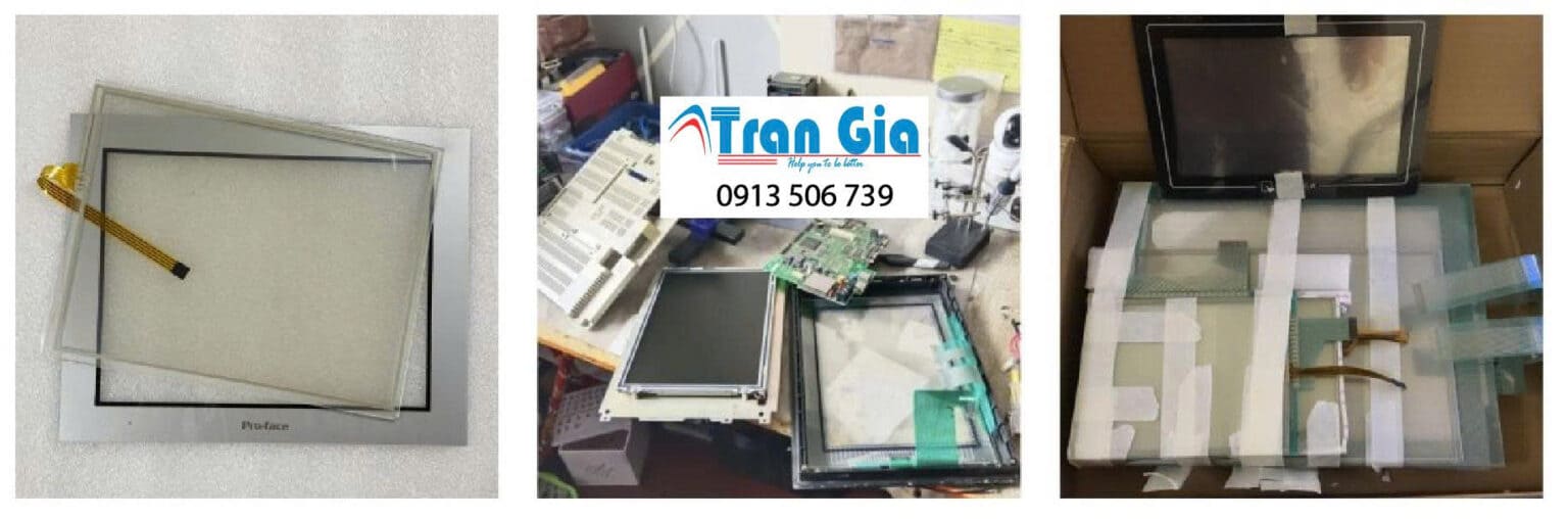 Thay tấm cảm ứng cho màn hình HMI các lỗi như lệch cảm ứng, bấm không ăn, bể cảm ứng