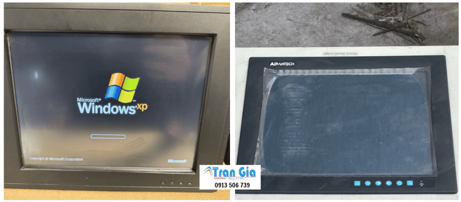 Hình ảnh sửa màn hình HMI đang trong quá trình sửa chữa tại Trần Gia Automation