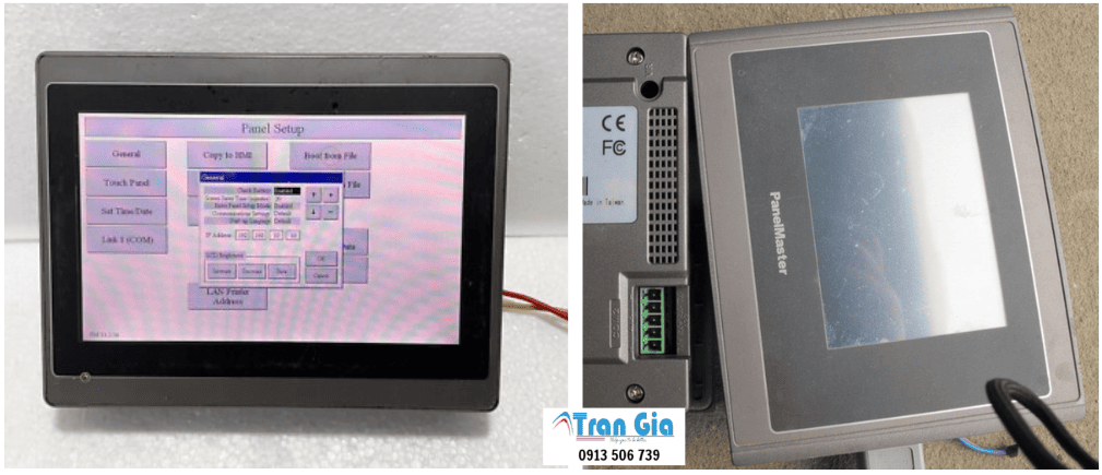 Hình ảnh sửa màn hình HMI đang trong quá trình sửa chữa tại Trần Gia Automation