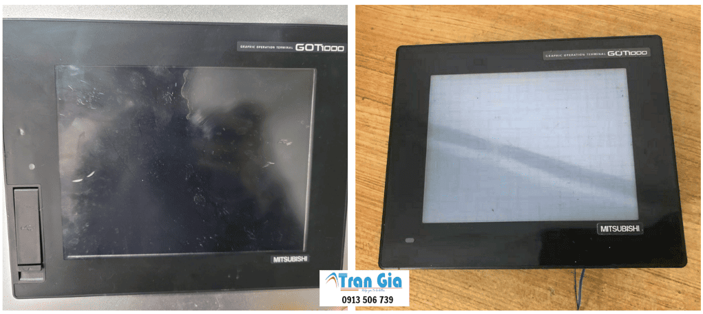 Hình ảnh sửa màn hình HMI đang trong quá trình sửa chữa tại TRAN GIA AUTOMATION