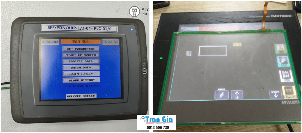 Bảo hành Sửa HMI Mitsubishi , Sửa màn hình cảm ứng Mitsubishi