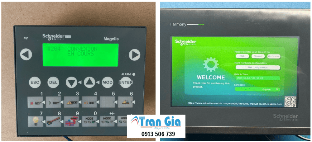 Hình ảnh sửa màn hình HMI đang trong quá trình sửa chữa tại Trần Gia Automation