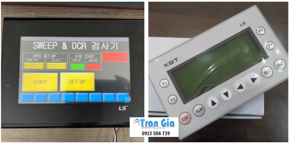 Hình ảnh sửa màn hình HMI đang trong quá trình sửa chữa tại Trần Gia Automation 