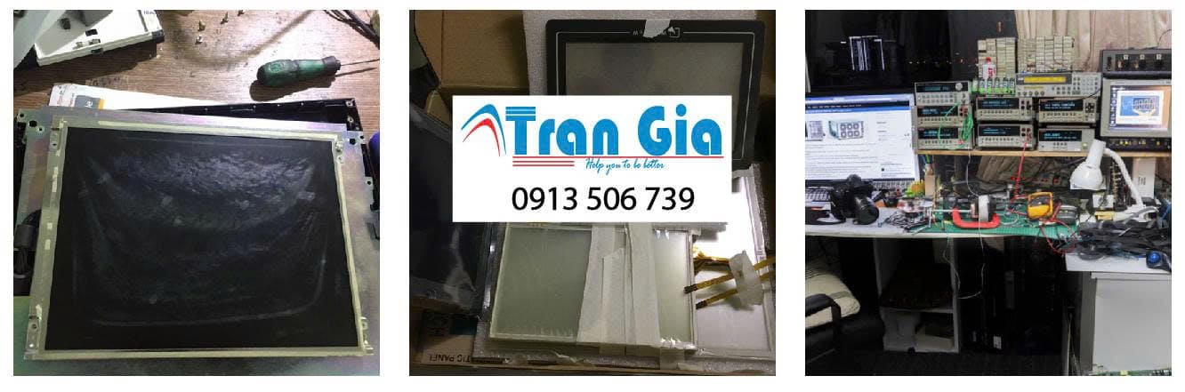Hình ảnh sửa màn hình HMI đang trong quá trình sửa chữa tại Trần Gia Automation