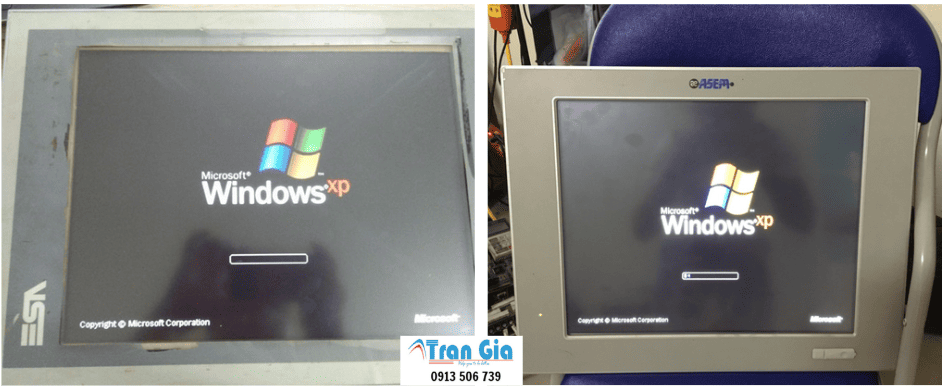 Hình ảnh sửa màn hình HMI đang trong quá trình sửa chữa tại Trần Gia Automation