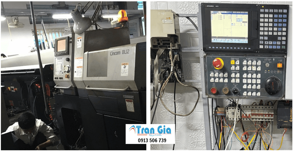 Hình ảnh sửa màn hình HMI đang trong quá trình sửa chữa tại TRAN GIA AUTOMATION