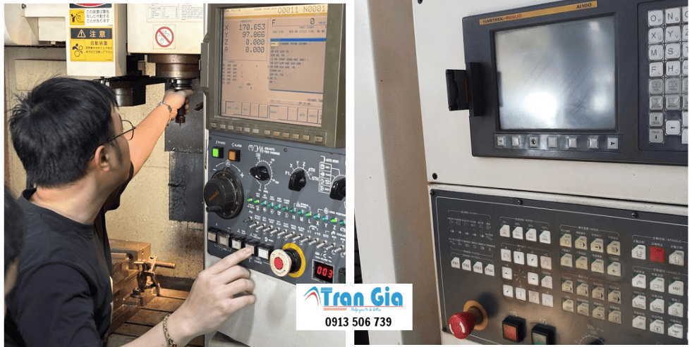 Hình ảnh sửa màn hình HMI đang trong quá trình sửa chữa tại TRAN GIA AUTOMATION