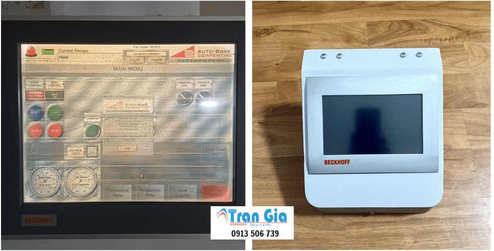 Hình ảnh sửa màn hình HMI đang trong quá trình sửa chữa tại Trần Gia Automation