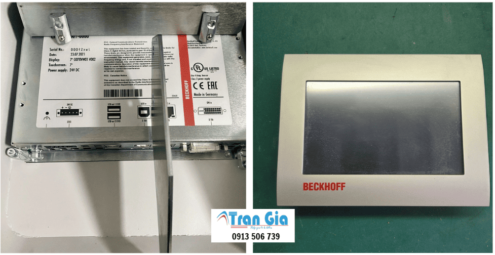 Hình ảnh sửa màn hình HMI đang trong quá trình sửa chữa tại Trần Gia Automation 