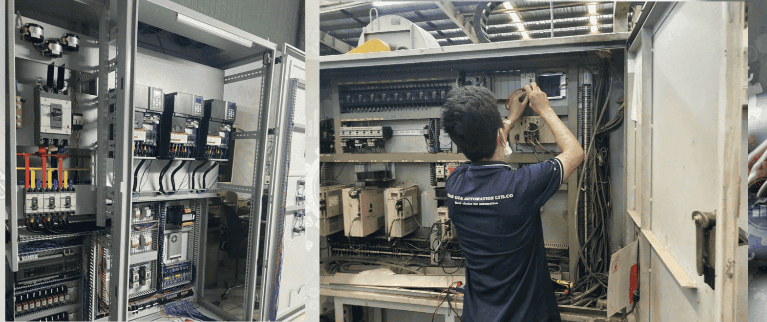 Hình ảnh sửa màn hình HMI đang trong quá trình sửa chữa tại TRAN GIA AUTOMATION