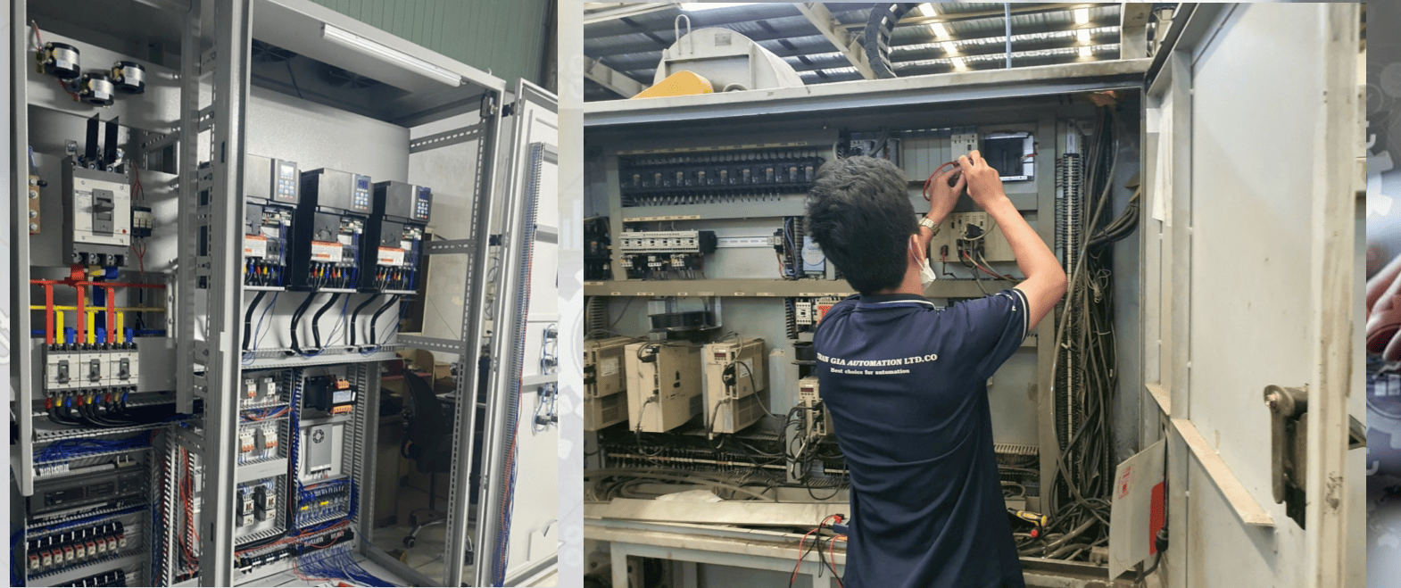 Hình ảnh sửa màn hình HMI đang trong quá trình sửa chữa tại Trần Gia Automation