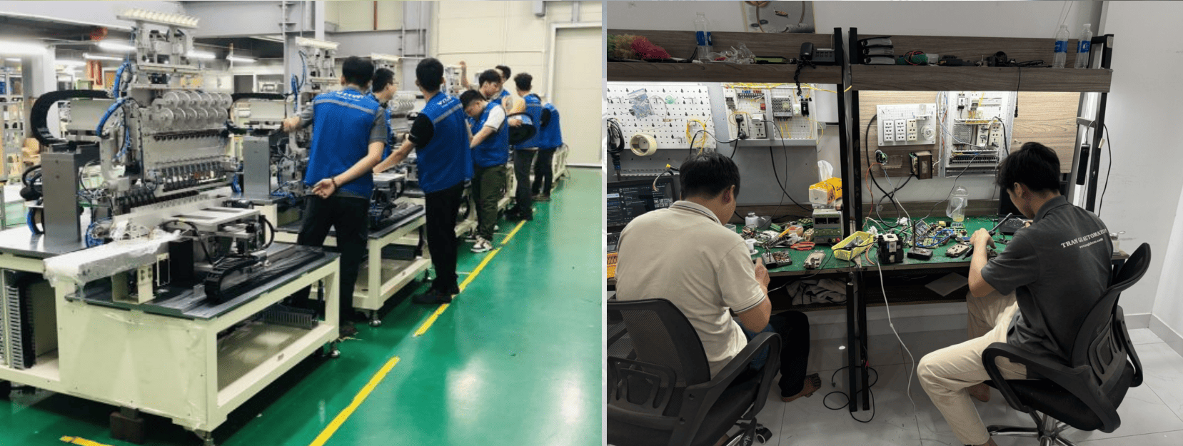 Hình ảnh sửa màn hình HMI đang trong quá trình sửa chữa tại Trần Gia Automation