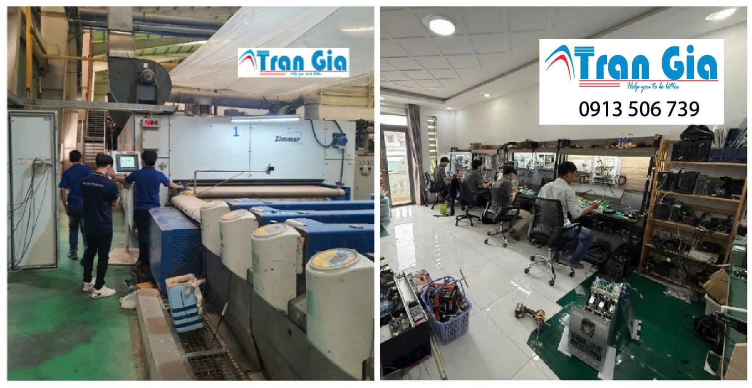 Hình ảnh sửa màn hình HMI đang trong quá trình sửa chữa tại Trần Gia Automation