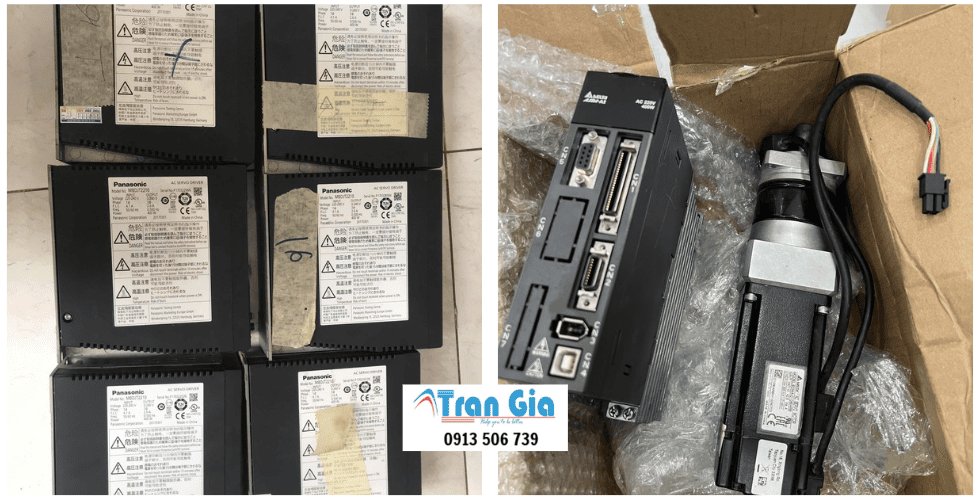 Hình ảnh sửa servo đang trong quá trình sửa chữa tại Trần Gia Automation