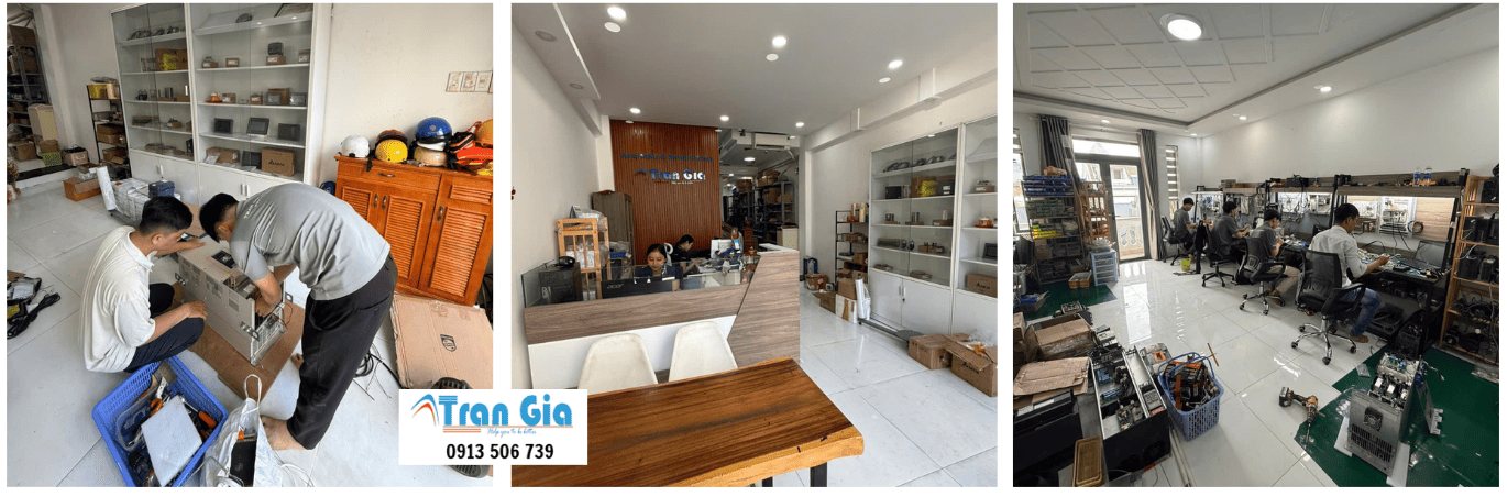 Hình ảnh sửa servo đang trong quá trình sửa chữa tại Trần Gia Automation