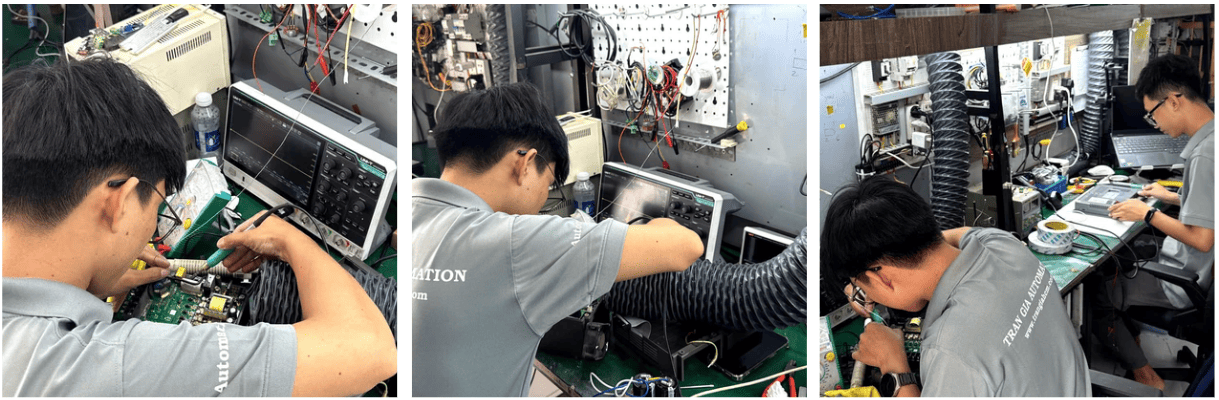 Xử lý gấp servo dòng DELTA động cơ servo Lỗi encoder, mất phản hồi vị trí, rung lắc khi vận hành trong ngày