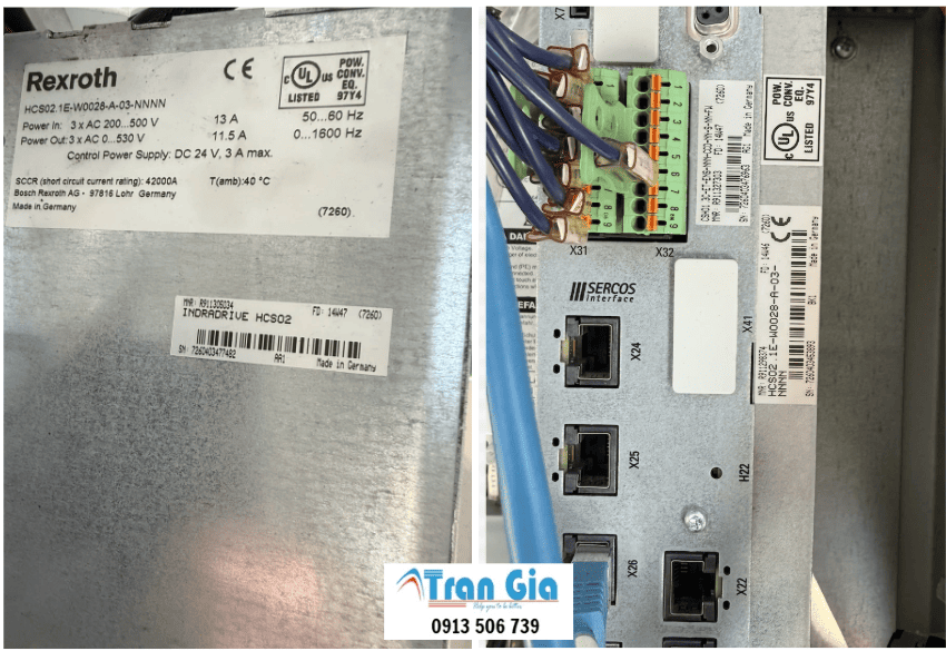 Hình ảnh servo đang trong quá trình được sửa chữa tại TRAN GIA Automation 
